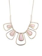 Trina By Trina Turk Scenic Route Goldtone & Pink Acrylic Petal Pendant Necklace