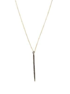 Sole Society Hematite Crystal Pendant Necklace