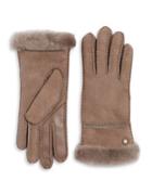 Ugg Seamed Shearling & Leather Gloves