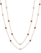 Crislu Precious Strands Pave 18k Rose Gold Plated Chain Necklace
