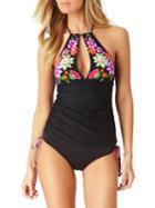 Anne Cole Floral Self-tie Tankini