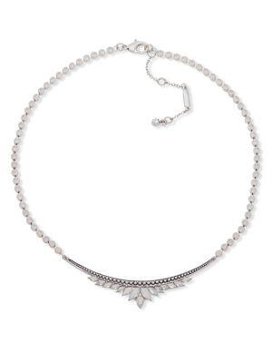 Jenny Packham White Opal And Crystal-embellished Necklace