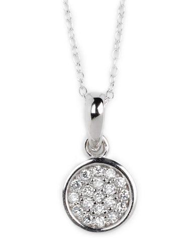 Lord & Taylor Sterling Silver And Cubic Zirconia Pendant Necklace