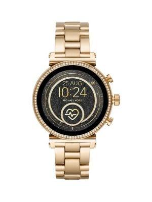 Michael Kors Access Yellow Goldtone Stainless Steel Bracelet Smartwatch