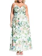 City Chic Plus Floral Fit-&-flare Maxi Dress