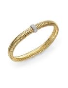 Roberto Coin Primavera Diamond & 18k Yellow Gold Medium Woven Bracelet
