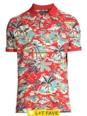 Polo Ralph Lauren Hawaiian-print Cotton Polo