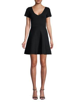 Romeo & Juliet Couture Short-sleeve Fit-&-flare Sweater Dress