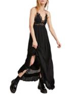 Free People Embroidered Lace Ruffle Slip Dress