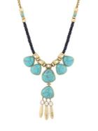 Lucky Brand Land And Sea Statement Lariat Stone Necklace