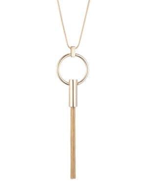 Trina By Trina Turk Core Goldtone Tassel Pendant Necklace
