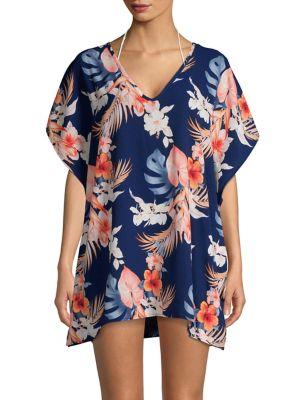 J Valdi South Seas Floral Caftan-sleeve Caftan