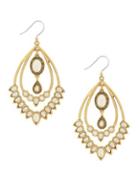 Lucky Brand Under The Influence Crystal Stone Statement Earrings