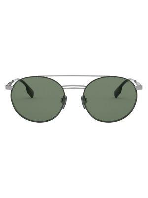 Burberry B. Flight 53mm Round Sunglasses