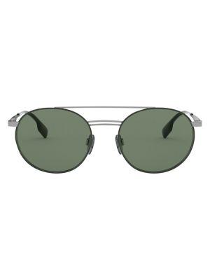 Burberry B. Flight 53mm Round Sunglasses