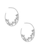 Jessica Simpson Pave Triangle Hoop Earrings