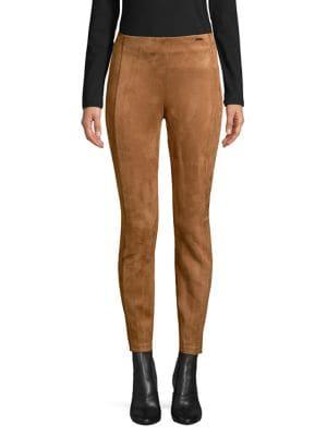 T Tahari Faux-suede Leggings