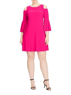 Lauren Ralph Lauren Bell Sleeve A-line Jersey Dress