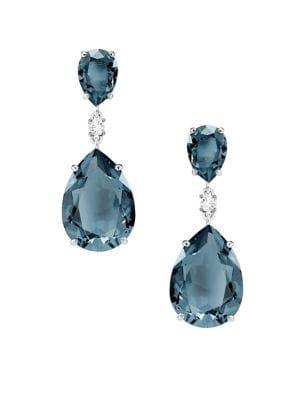 Swarovski Vintage Rhodium-plated Drop Earrings