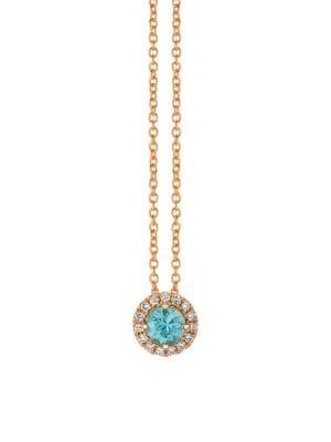Le Vian Blueberry Zircon&trade;, Vanilla Diamonds? And 14k Strawberry Gold? Pendant Necklace