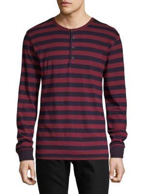 Lucky Brand Striped Long-sleeve Henley