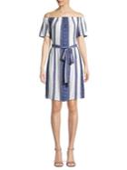 Michael Michael Kors Off-the-shoulder Printed Dress