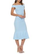 Quiz Off-the-shoulder Ruched Midi Dress