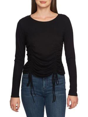 1.state Heathered Lace-up Top