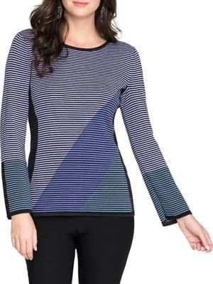 Nic+zoe Knit Colorblock Top