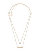 Michael Kors Cubic Zirconia Layered Chain Pendant Necklace