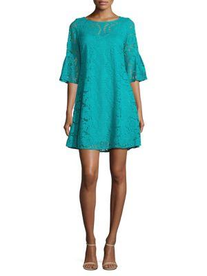 Gabby Skye Plus Bell-sleeve A-line Dress