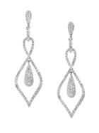 Effy Diamond & 14k White Gold Drop Earrings