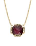 Judith Jack Square Crystal Pendant Necklace