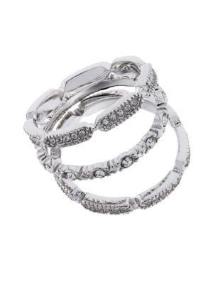 Michela 3-piece Pave Band Rings