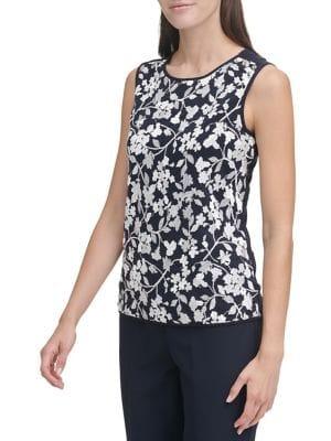 Tommy Hilfiger Embroidered Lace Tank Top