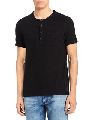 Calvin Klein Jeans Short-sleeve Slub Cotton Henley