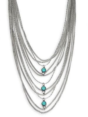 Design Lab Layered Beaded Chain Necklace