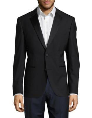 Hugo Satin-trimmed Wool Suit Jacket