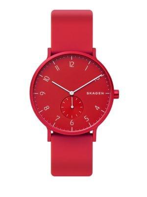 Skagen Aaren Kul?r Silicone Strap Chronograph Watch