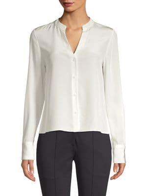 Diane Von Furstenberg Long Sleeve V-neck Shirt