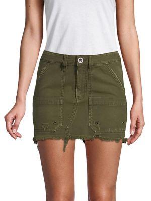 Free People Frayed Mini Skirt