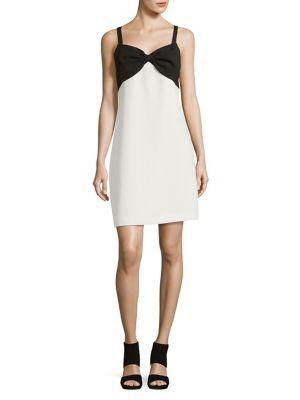 Karl Lagerfeld Paris Two-tone Sleeveless Cocktail Shift Dress