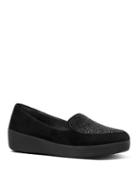 Fitflop Sparkly Embellished Suede Loafers