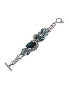 Givenchy Blue Crystal And Hematite-tone Bracelet