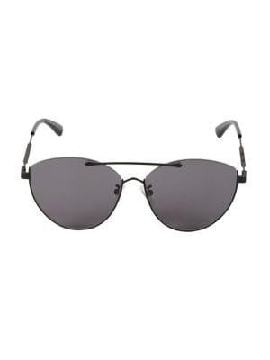 Mcq By Alexander Mcqueen 51mm Double-bar Oval Sunglasses