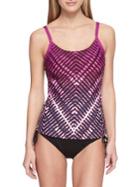 Calvin Klein Ombre Chevron Tankini