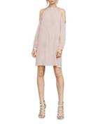 Bcbgmaxazria Cold-shoulder Halterneck Dress