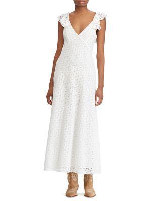 Polo Ralph Lauren Eyelet Open-back Dress