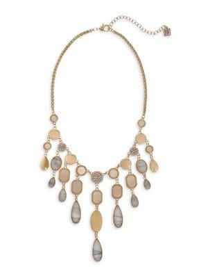 Laundry By Shelli Segal Frisco Fringe Goldtone, Acrylic & Crystal Statement Necklace