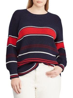 Lauren Ralph Lauren Plus Bishop-sleeve Cotton Sweater